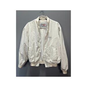 Cream Perry Ellis Bomber Jacket